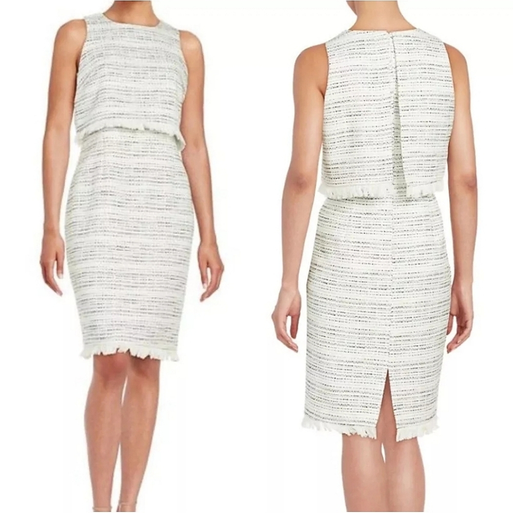 Karl Lagerfeld Paris white and black tweed dress size 4